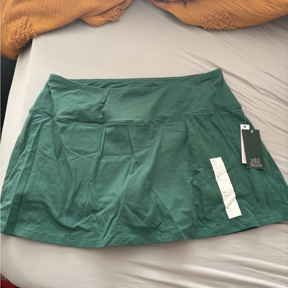 Wild Fable Green Skater Mini Skirt